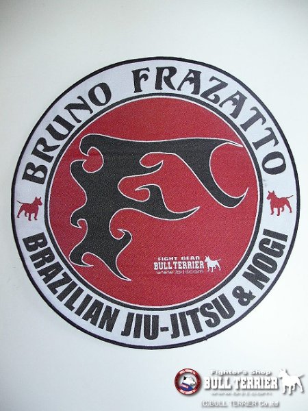 Photo1: BULLTERRIER embroidery Patch Circle Bruno Frazatto L (1)