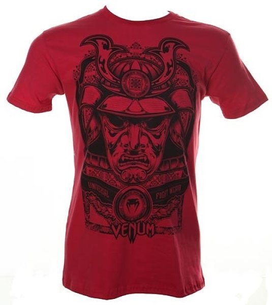 Photo1: VENUM　Tshirts　Samurai　Mask　Red (1)