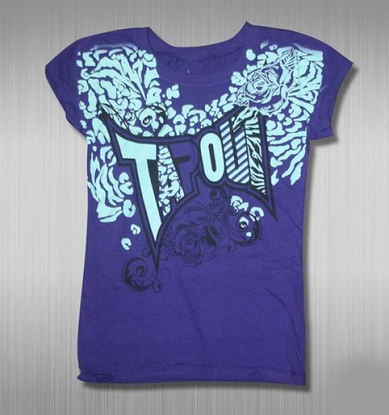 Photo1: TAPOUT Girl Tshirts Jungle Tours Purple (1)