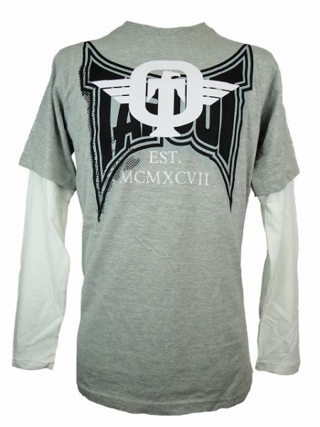 Photo1: TAPOUT Boy Long T-shirts Dominator Slider Grey (1)