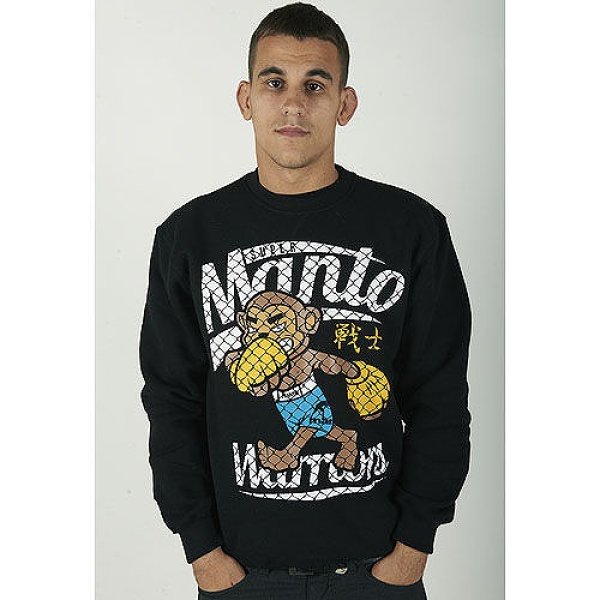 Photo1: MANTO Sweat Pullover WARRIORS Black (1)