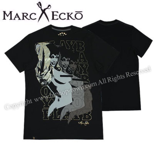 Photo1: MARC　ECKO　PLAY BOY　Tshirts　MORE　THE　MERRIER　Black (1)