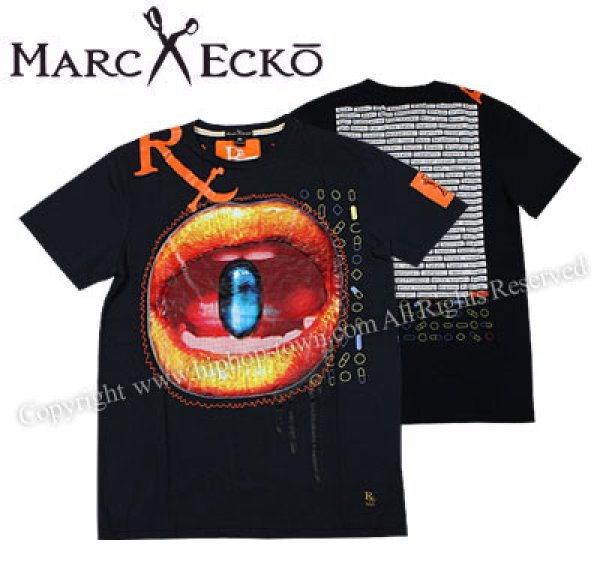 Photo1: MARC ECKO RX T-shirts TAKE ONE A DAY Navy   SALE (1)