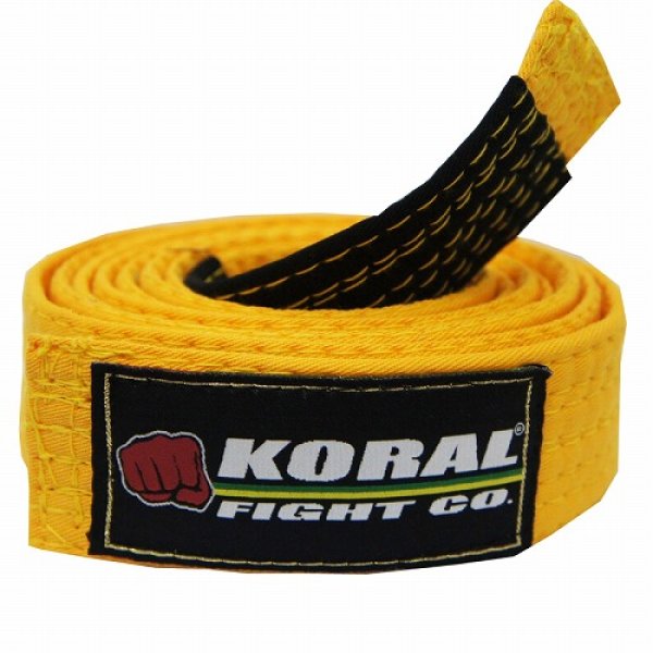 Photo1: KORAL KIDS Jiu Jitsu Belt Yellow (1)