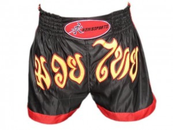 Photo1: KEIKO Muay Thai Shorts Black (1)