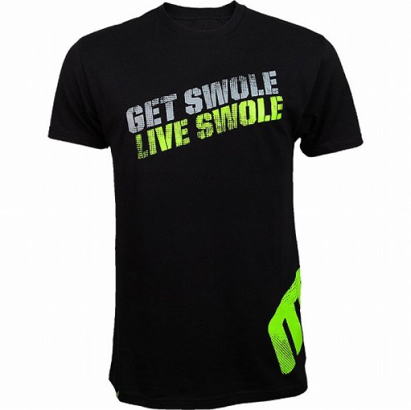 Photo1: Muscle Pharm　Tshirts Get Swole Live Swole Black (1)