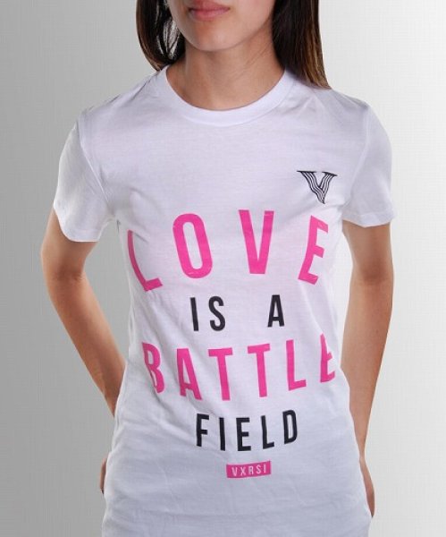 Photo1: VXRSI　Ladies Tshrits　Love Battle　White (1)