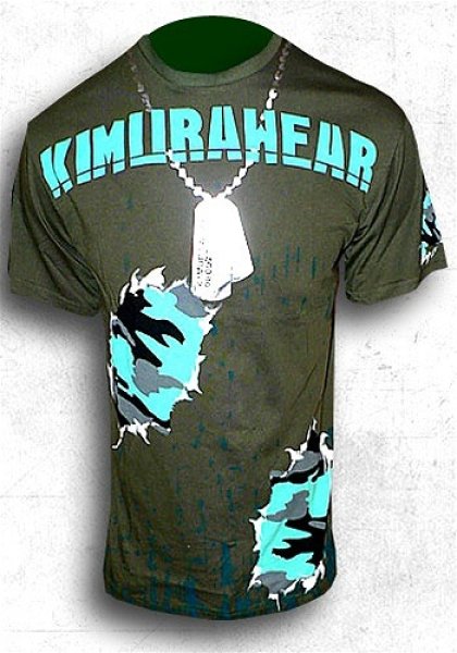 Photo1: Kimurawear T-Shirts Battle Torn Khaki (1)
