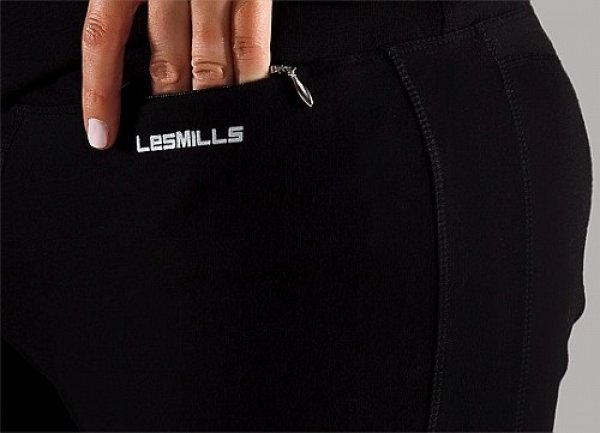 Photo3: Les Mills Ladies Long Pants Generic Black  SALE (3)
