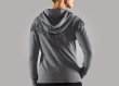 Photo2: Les Mills Ladies Parka Pull Over Hoodie Grey (2)