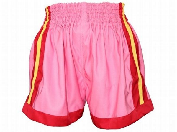 Photo2: Red Nose Muay Thai shorts Pink  SALE (2)