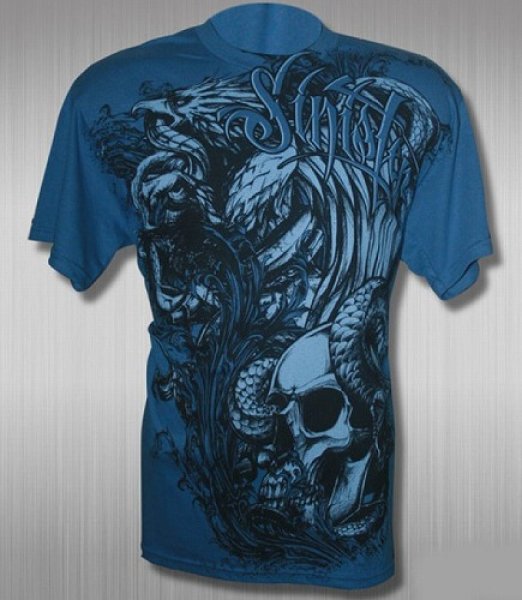 Photo1: Sinister T-Shirts Snake Catcher Blue  SALE (1)