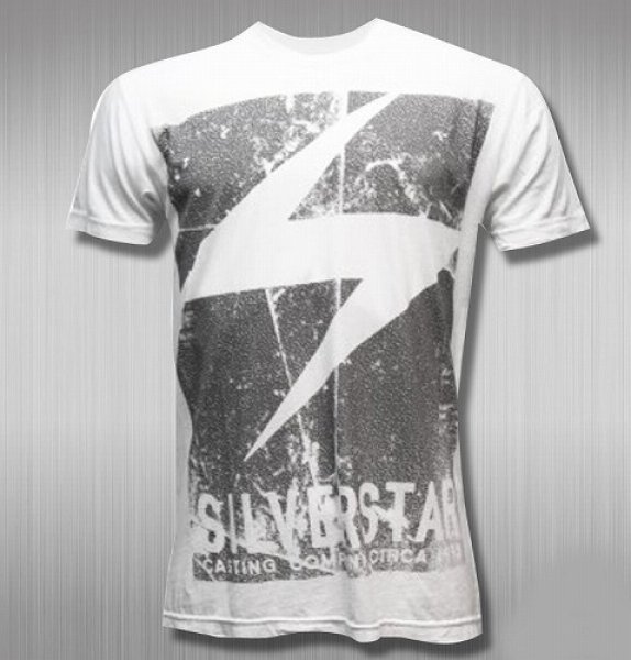 Photo1: Silver Star T-shirts Track One Light White  SALE (1)