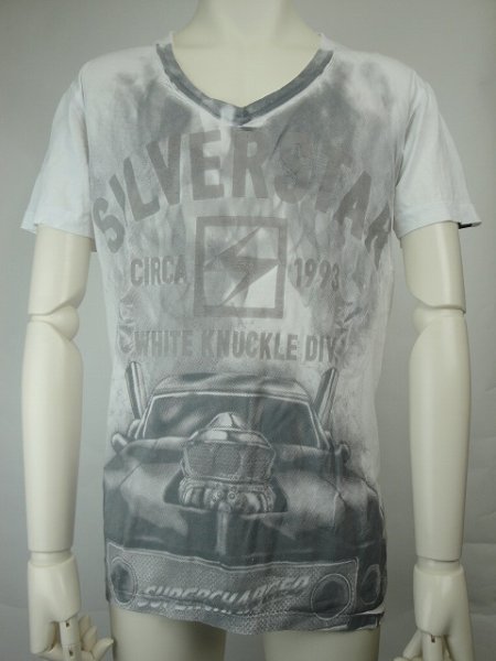 Photo1: Silver Star T-shirt Positive Tention White (1)