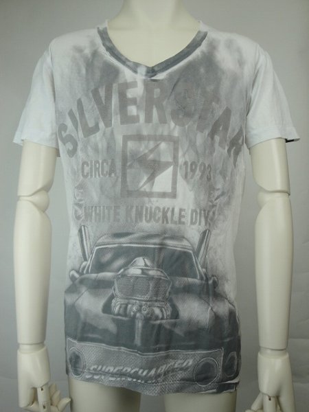 Photo1: Silver Star T-shirt Positive Tention White  SALE (1)