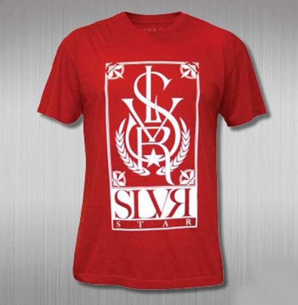 Photo1: Silver Star T-shirts Monogram Red  SALE (1)