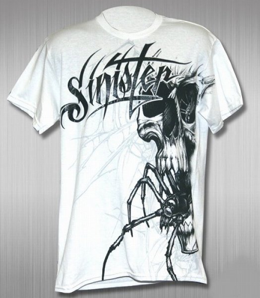 Photo1: Sinister　Tshirts　Spider face　White (1)
