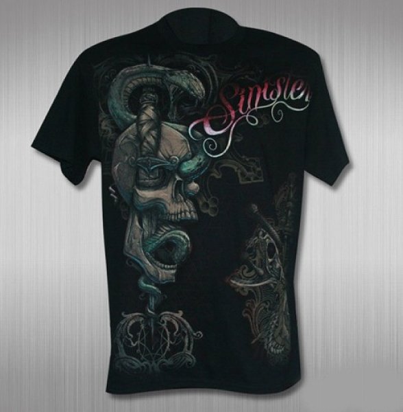 Photo1: Sinister T-Shirts BLACK Model Black　SALE (1)
