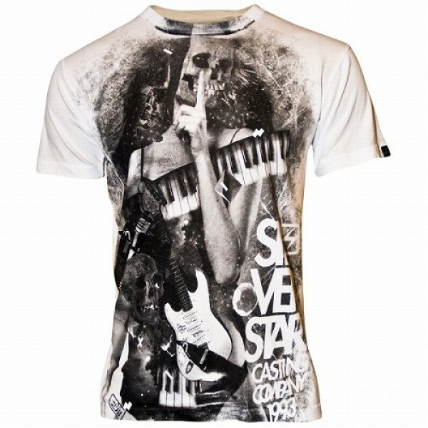 Photo1: Silver Star T-shirt Howling For you White (1)
