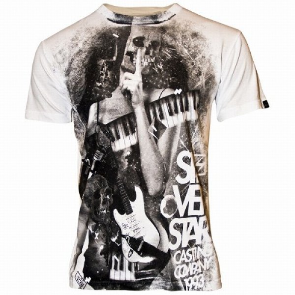Photo1: Silver Star T-shirt Howling For you White  SALE (1)