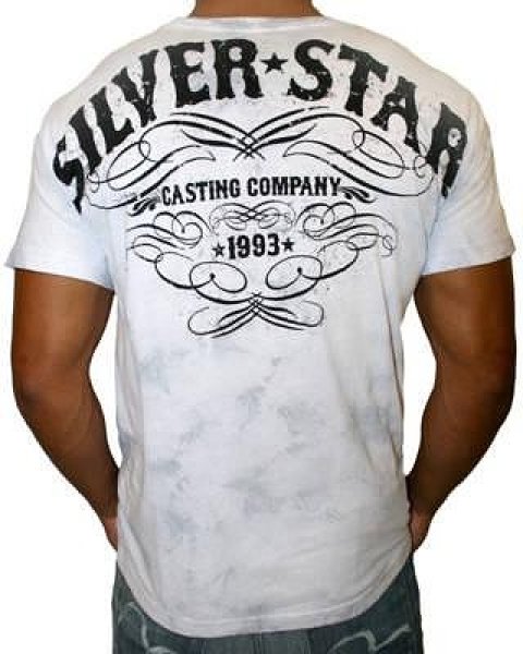 Photo2: Silver Star T-shirts Strange Man White  SALE (2)