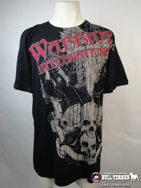 Photo1: Warrior Wear Tshirts Skull Stack Black (1)