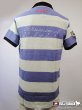 Photo2: TAPOUT Vintage Polo Shirt BAR STRIPE Blue/LightGreen  SALE (2)