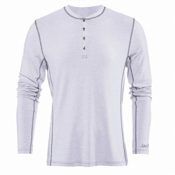 Photo2: JACO Henley Shirt Moonlight  Heather Grey SALE (2)