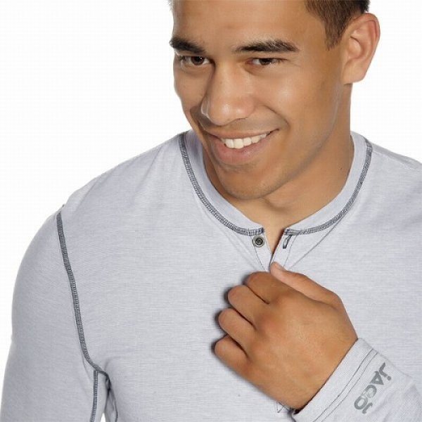 Photo4: JACO Henley Shirt Moonlight  Heather Grey SALE (4)