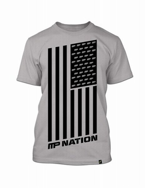 Photo1: Muscle Pharm Tshirts Nation Light Grey (1)