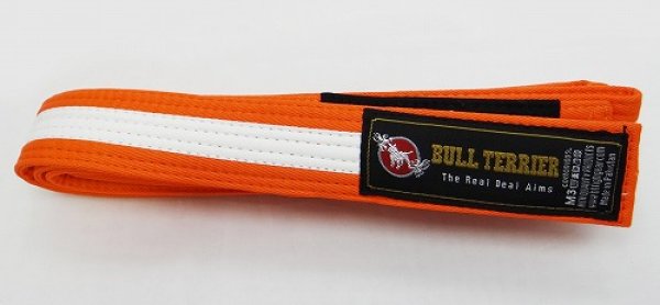 Photo1: BULLTERRIER Jiu Jitsu Belt Orange/White (1)