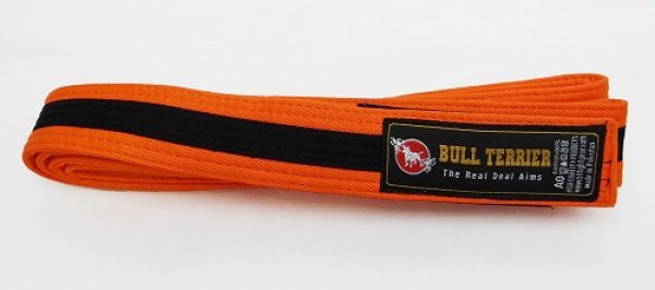Photo1: BULLTERRIER Jiu Jitsu Belt Orange/Black (1)