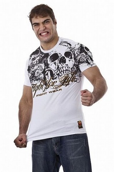 Photo2: DRAGAO T-Shirt Fight for Life White    SALE (2)
