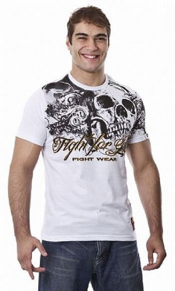 Photo1: DRAGAO T-Shirt Fight for Life White    SALE (1)