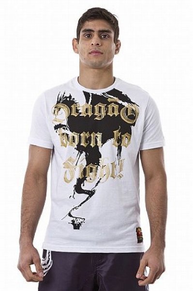 Photo1: DRAGAO　T-shirt Born to Fight White (1)