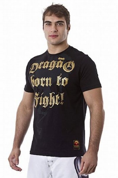 Photo2: DRAGAO　T-shirt Born to Fight Black  SALE (2)