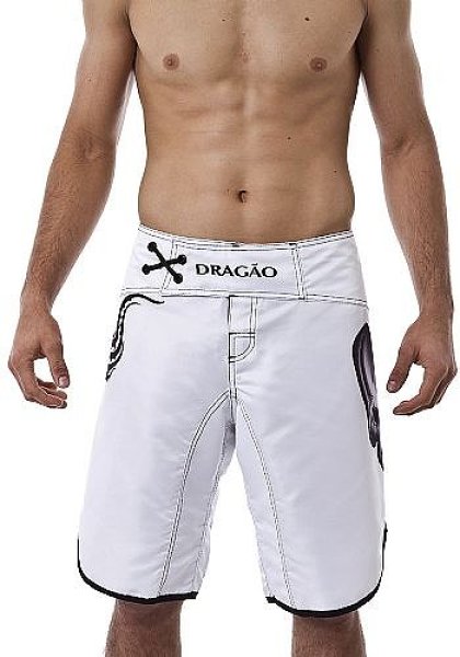 Photo1: DRAGAO　Fight shorts　SKULL White (1)