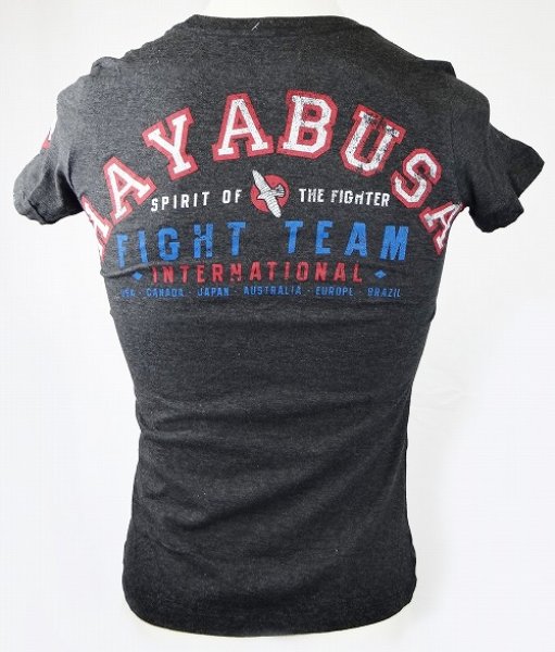 Photo2: Hayabusa Lady's T-shirt International　Fight Team Dark Grey  SALE (2)