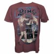 Photo1: The Ring T-shirt  Draw Flock Wine Red Sale (1)