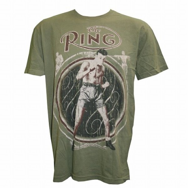 Photo1: The Ring T-shirt  Kaplan Flock Green (1)