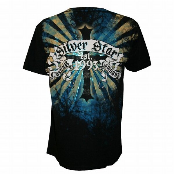 Photo2: Silver Star T-shirts Fallen Angel Black  SALE (2)