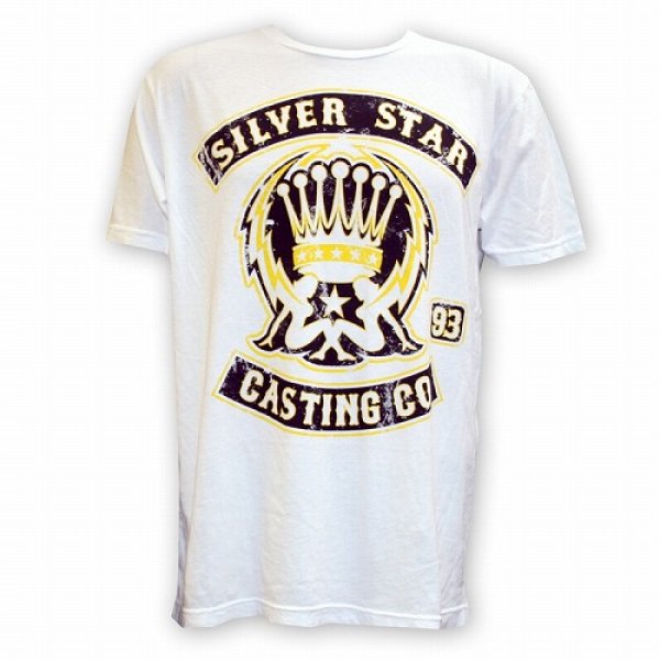 Photo1: Silver Star T-shirts Support White  SALE (1)