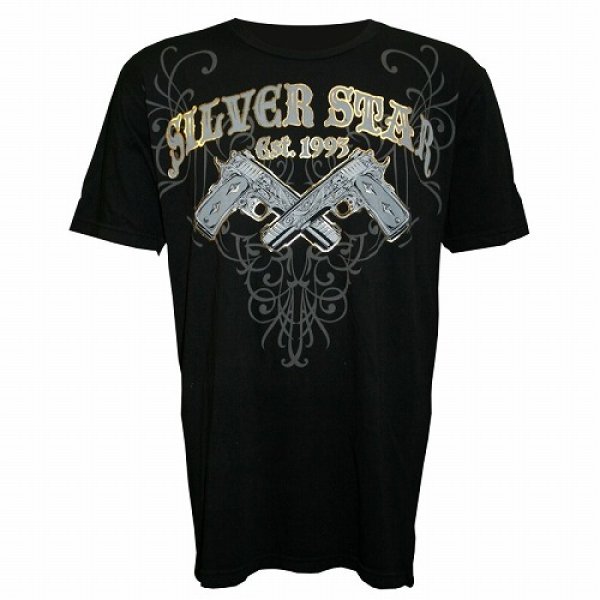 Photo1: Silver Star T-shirts Destroy Black  SALE (1)