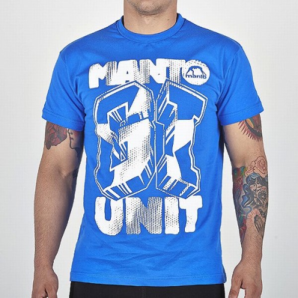 Photo1: MANTO T-Shirts GI UNIT Blue  SALE (1)