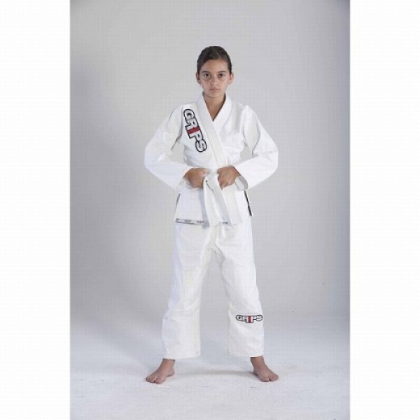 Photo1: Grips Kids Jiu-jitsu Gi  Lil' Secret　White (1)