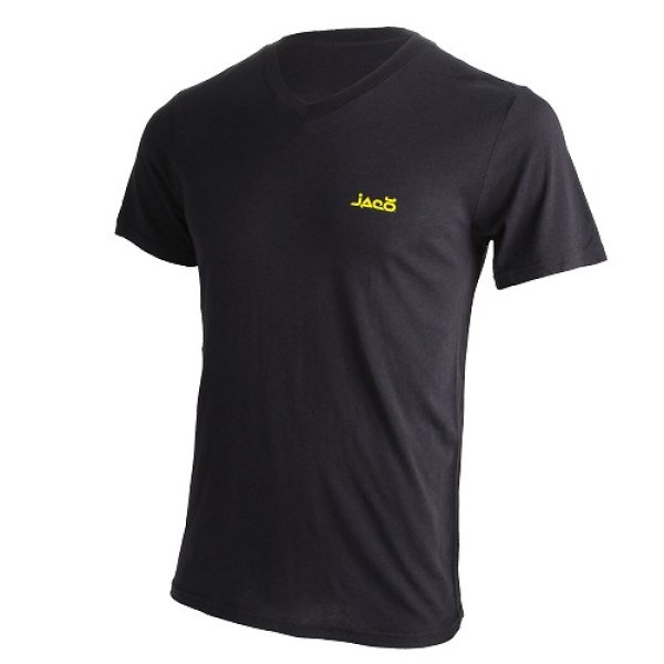 Photo1: JACO T-shirt Performance V Neck Black (1)