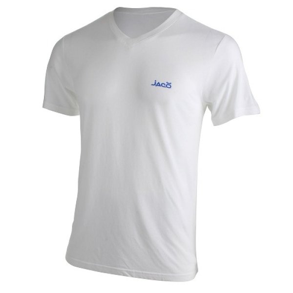 Photo1: JACO T-shirt Performance V Neck White (1)
