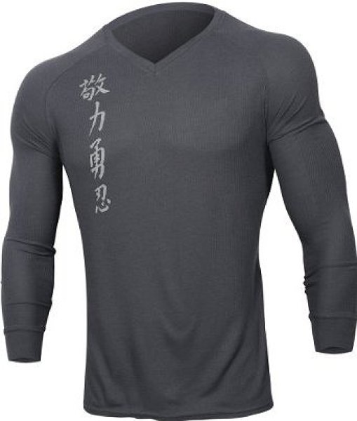 Photo1: JACO Thermal Kanji 2 V-Neck Charcoal  SALE (1)