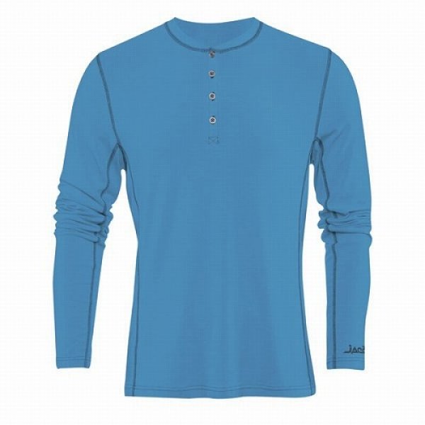 Photo2: JACO Henley Shirt Moonlight Blue  SALE (2)