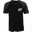 Photo1: Muscle Pharm V-neck Baseball Short sleeve Black (1)